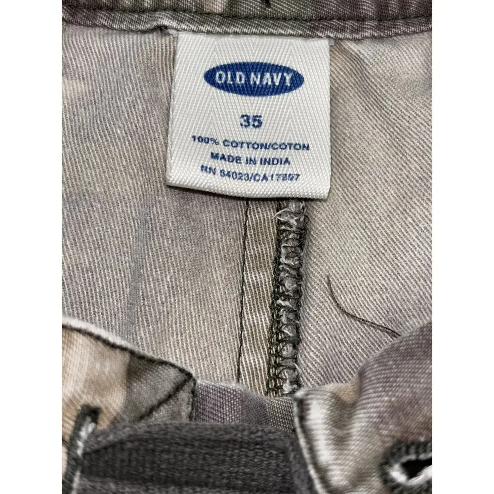 Men's Cargo Shorts Size 35 Camo Camouflage OLD NAVY 100% Cotton Drawstring